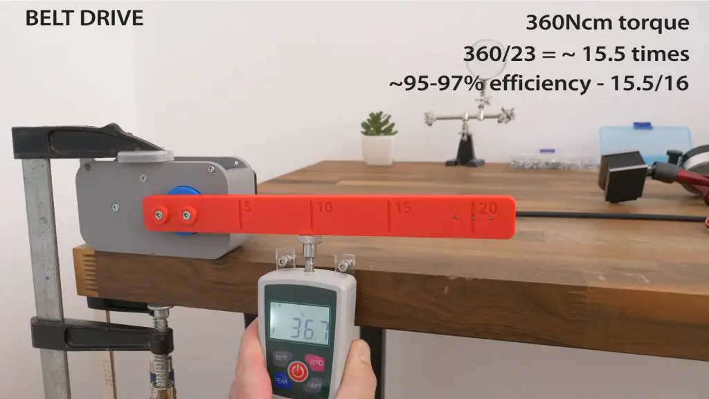 3D Printed belt drive speed reducer with high torque efficiency