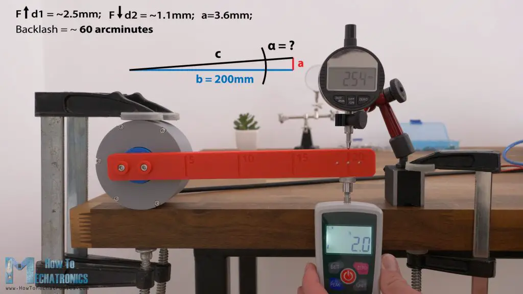 3D Printed Cycloidal Drive backlash test