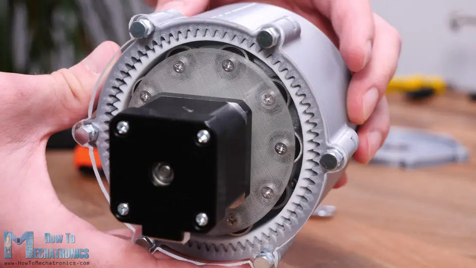 3D Printed Harmonic Drive with transparent acrylic cover