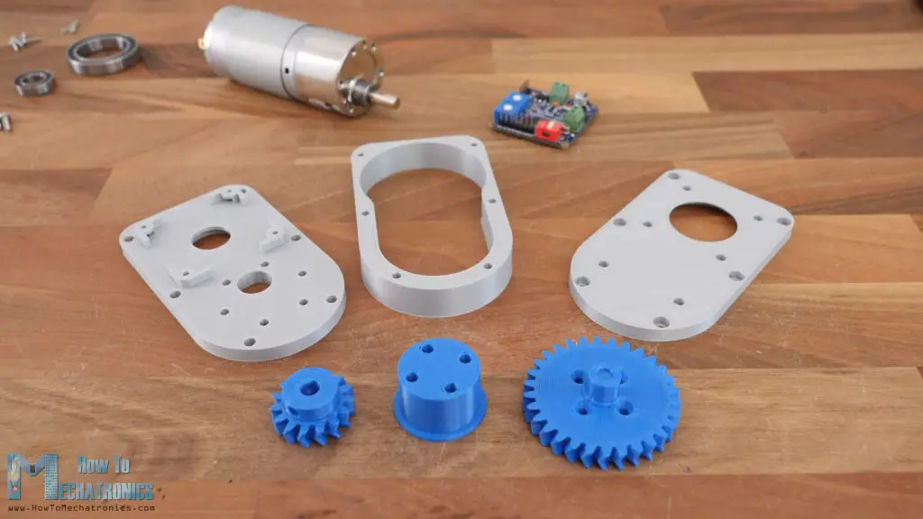 3D Printed parts for the custom servo gearbox