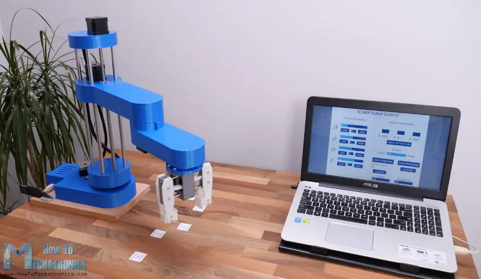 Arduino SCARA Robot control using GUI made with Processing IDE