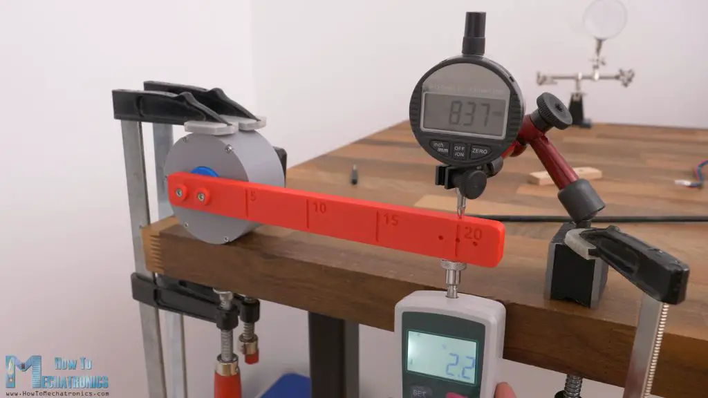 Backlash test of the cycloidal drive with looser fit of the disks