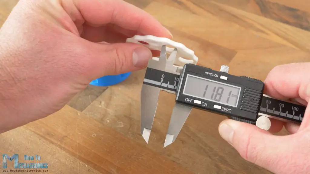 Checking the dimensional accuracy of the 3D printed part