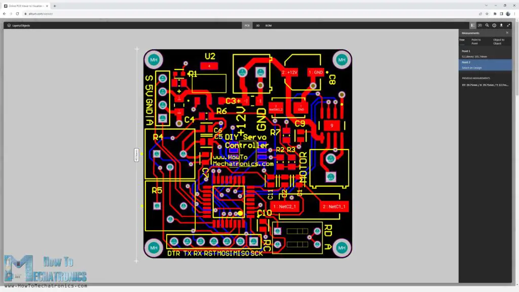 Custom servo PCB design