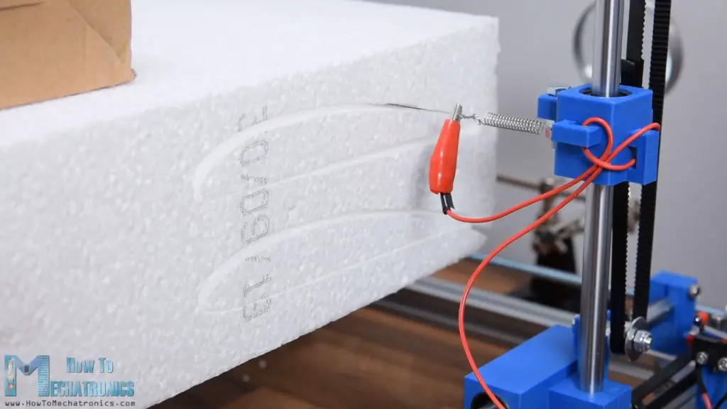 Cutting Styrofoam airfoils for RC airplane using a DIY CNC hot wire machine
