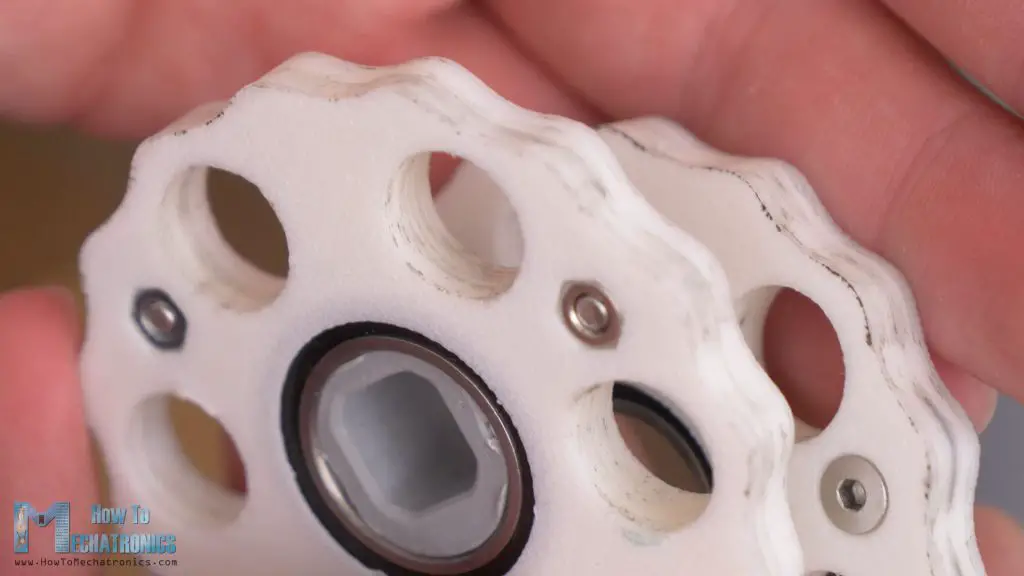 Cycloidal disks wear after durability test