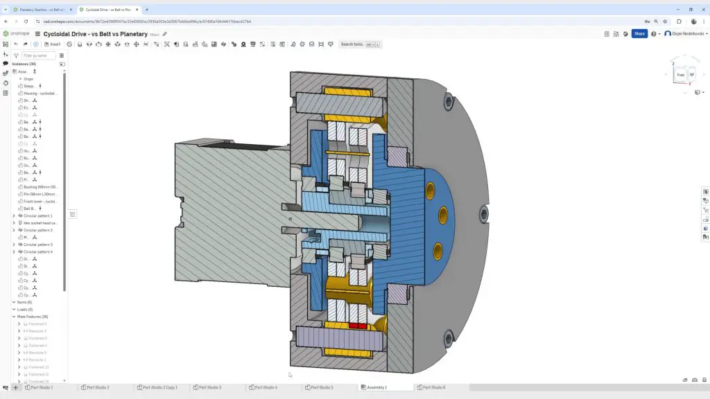 Designing a cycloidal drive with Onshape