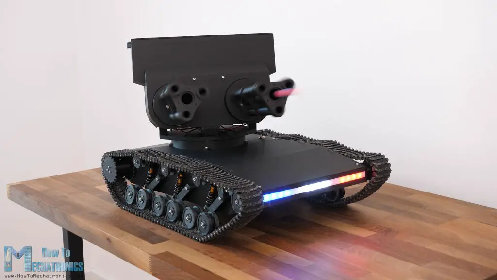Firing NERF darts from my 3D Printed NERF Minigun Turret on top of my RC Tank