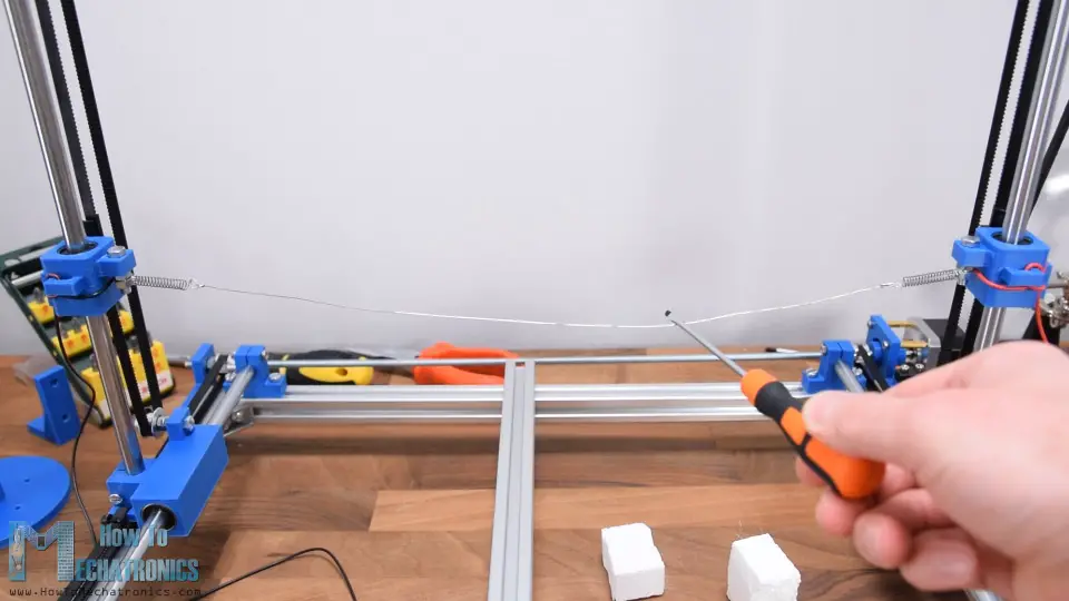 Foam cutter hot wire deformation due to heat expansion