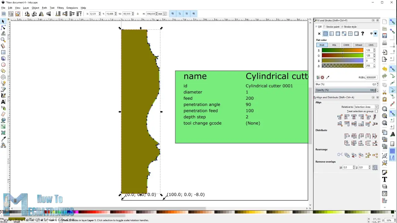 Generating G code for Pillar 3D shape