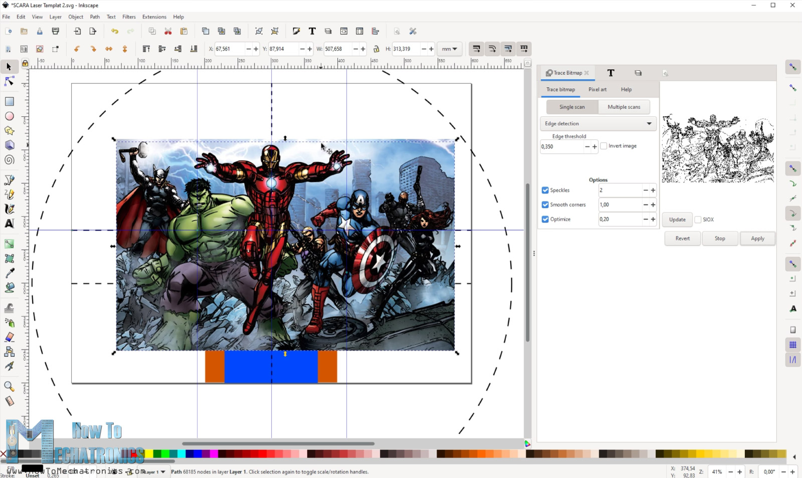 Generating G-code from image for laser engraving