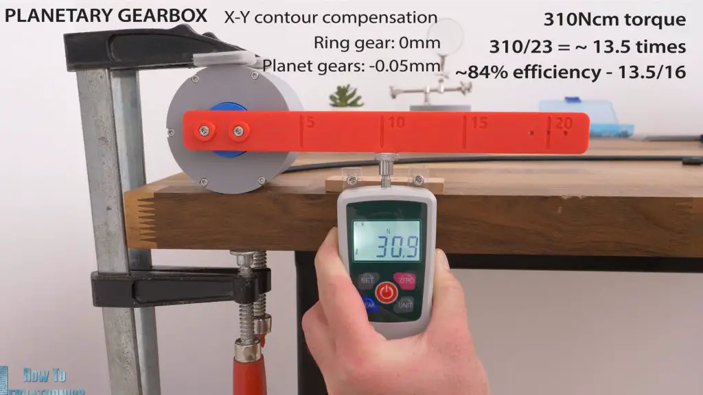 How 3D printing the gears with different horizontal expansion compensation affect the performance of the gearbox