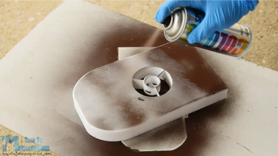 Painting a 3D print using acrylic spray paint