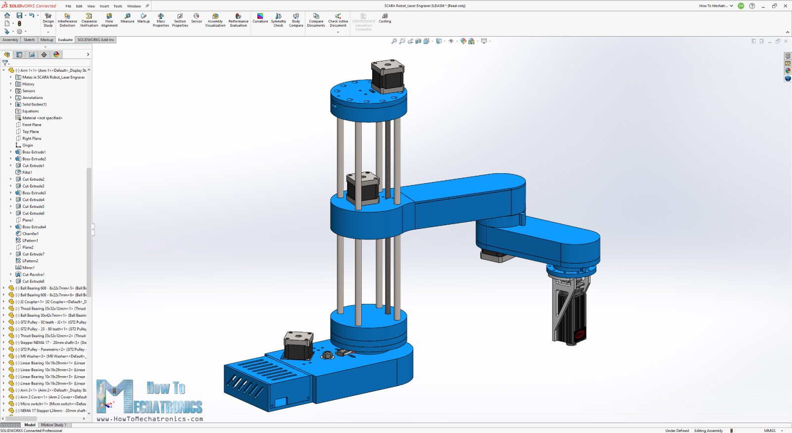 SCARA Robot Laser Engraver 3D Model