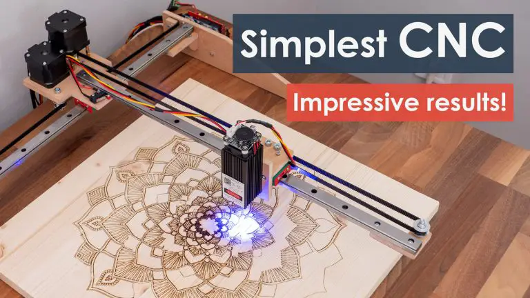 Simplest CNC Machine with Minimum Parts Possible - DIY Laser Engraver