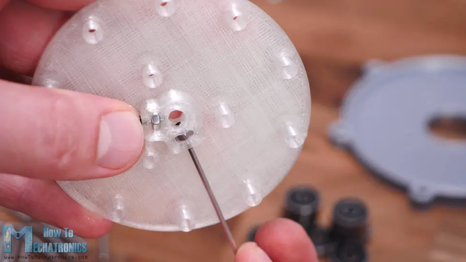 Wave generator shaft coupler for the Nema 17 stepper motor with m3 set screws and nuts