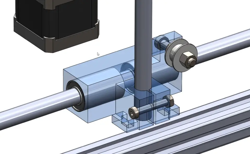 X-axis sliding block design - 3D Model