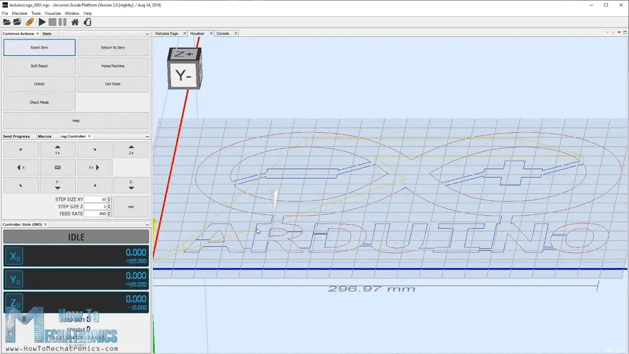 Arduino Logo G-code for foam cutting
