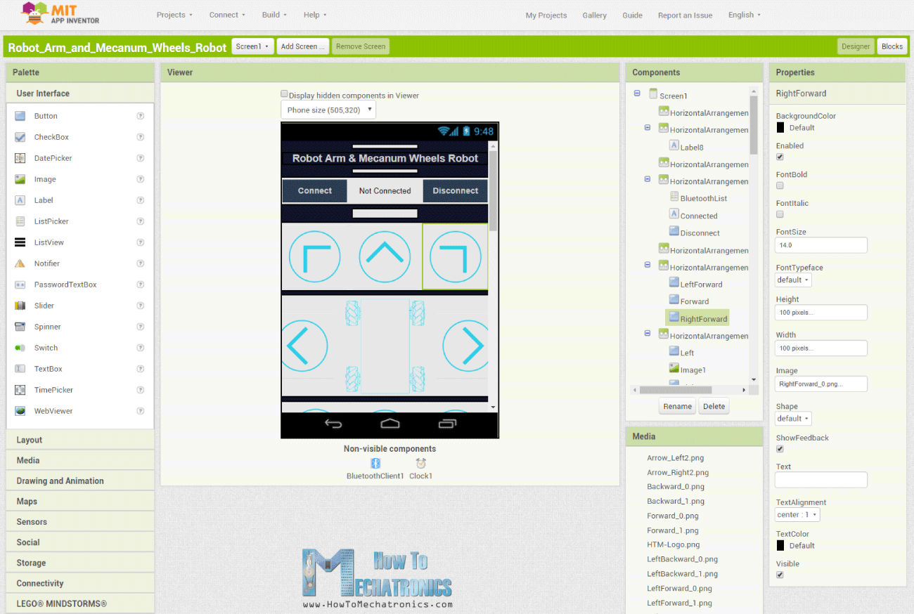 Arduino Robot Custom Build Android Application for Smartphone Control