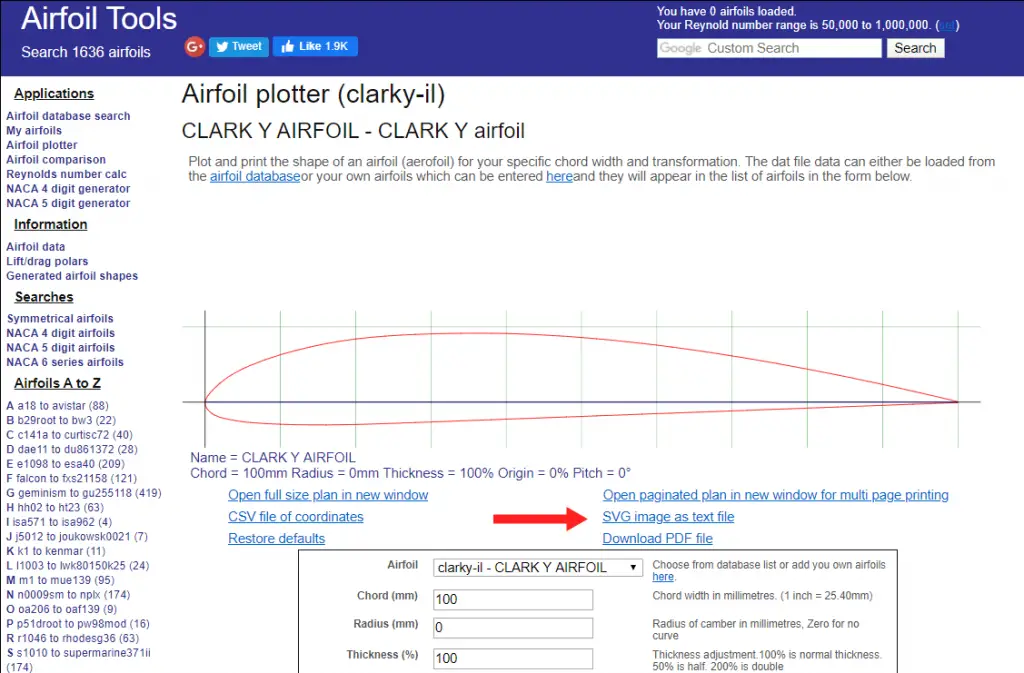 CLARK Y Airfoil for my DIY RC Airplane