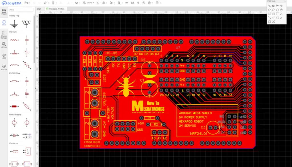 EasyEDA for making a custom PCB