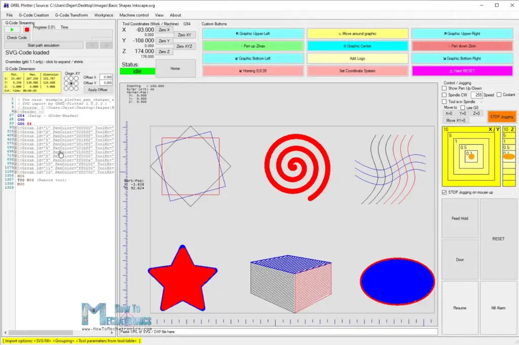 Generating G-code from SVG file for CNC Pen Plotter