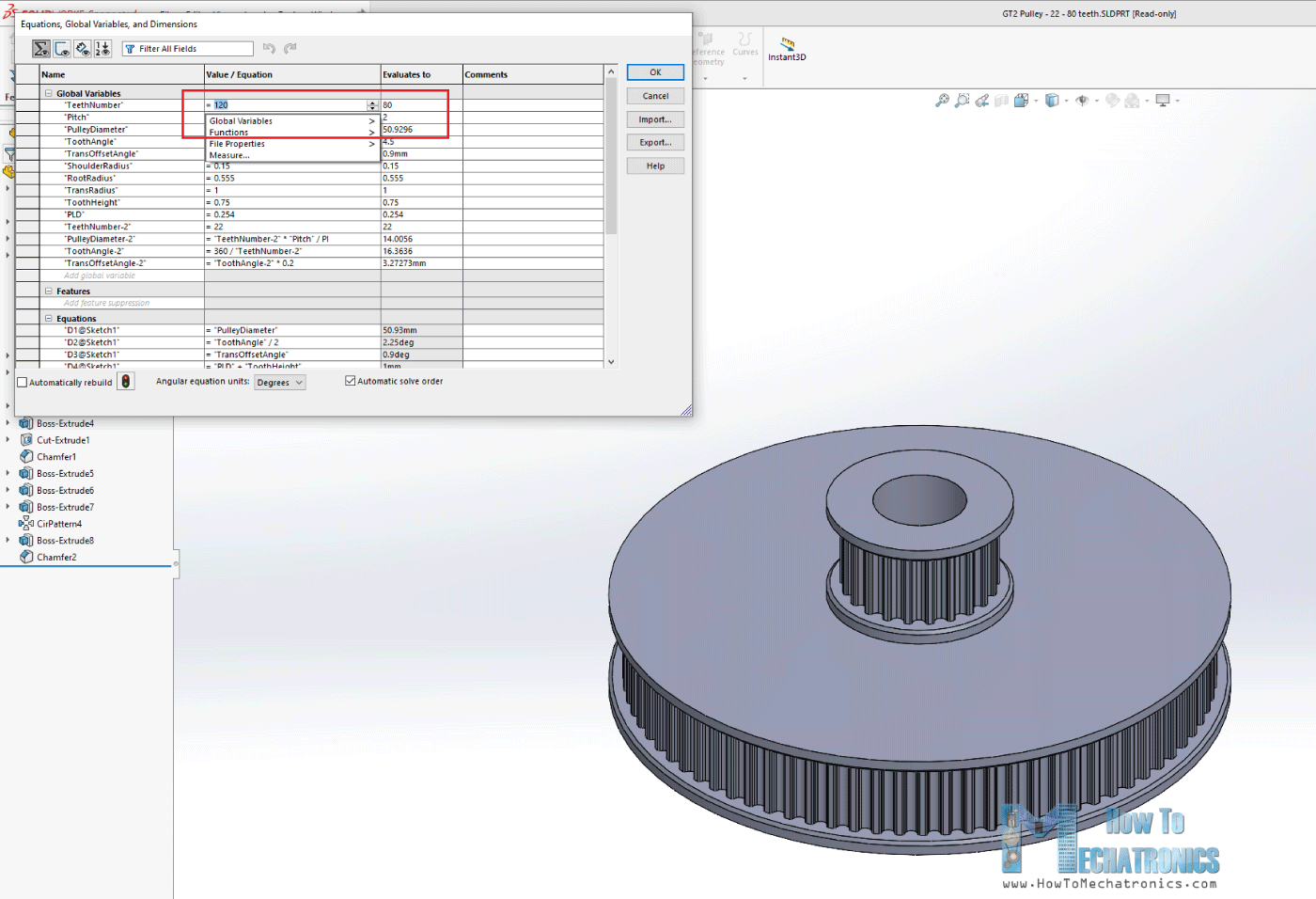 GT2 Pulley with Parametric Design