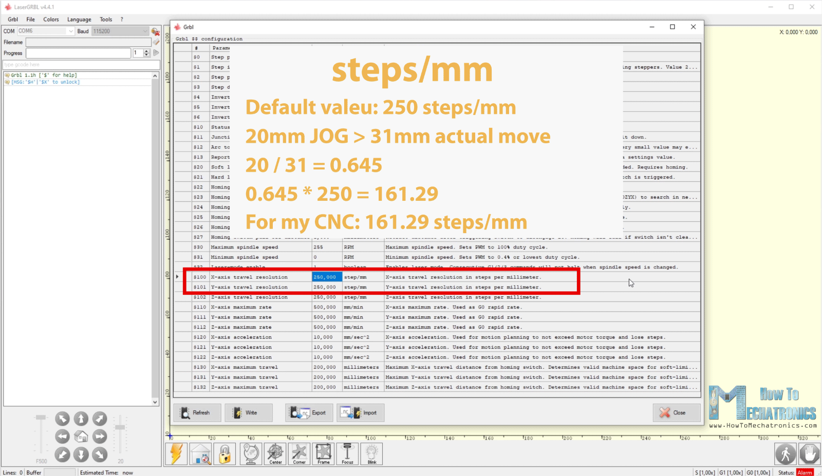 How to callibrate steps per mm parameter for GRBL CNC machines